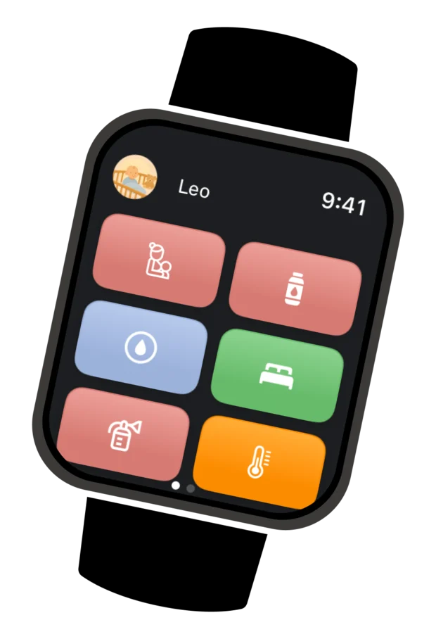 Apple Watch app view for Babylytics